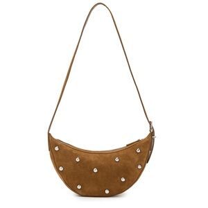 Madewell Tan Shoulder Bag with Silver Studs